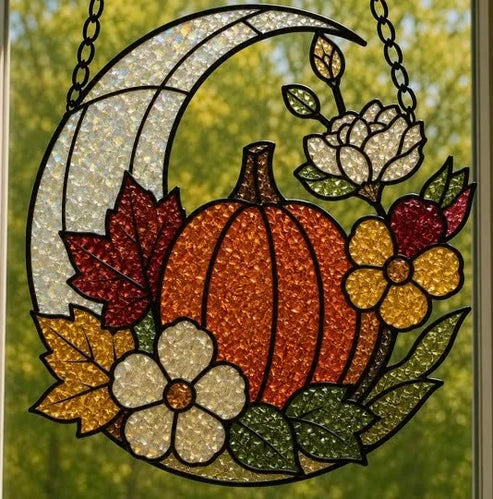 Fall Crushed Glass Suncatcher Class