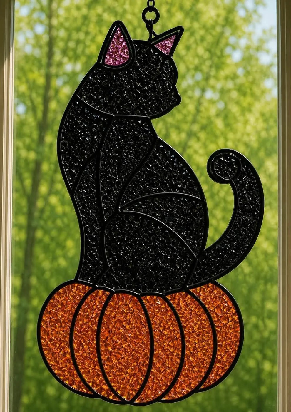 Fall Crushed Glass Suncatcher Class