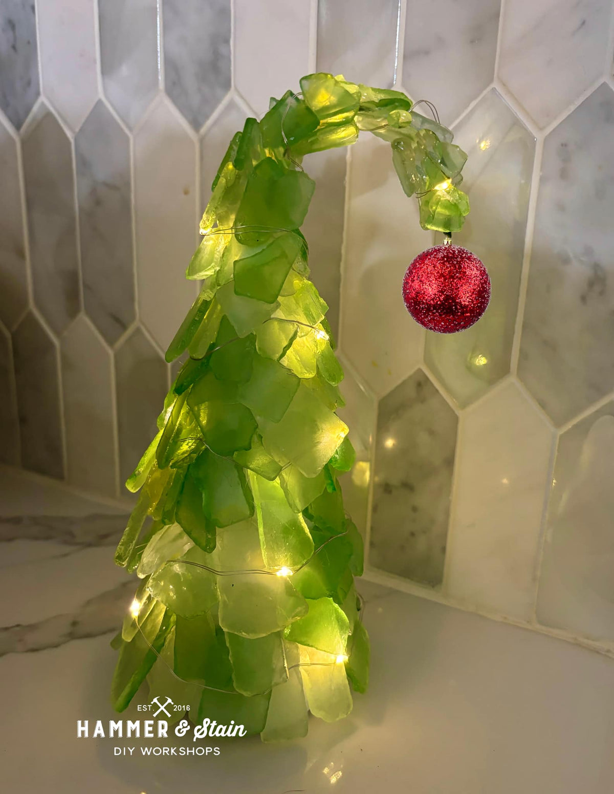Grinch Sea Glass Tree 11/21/2026 11am-1pm