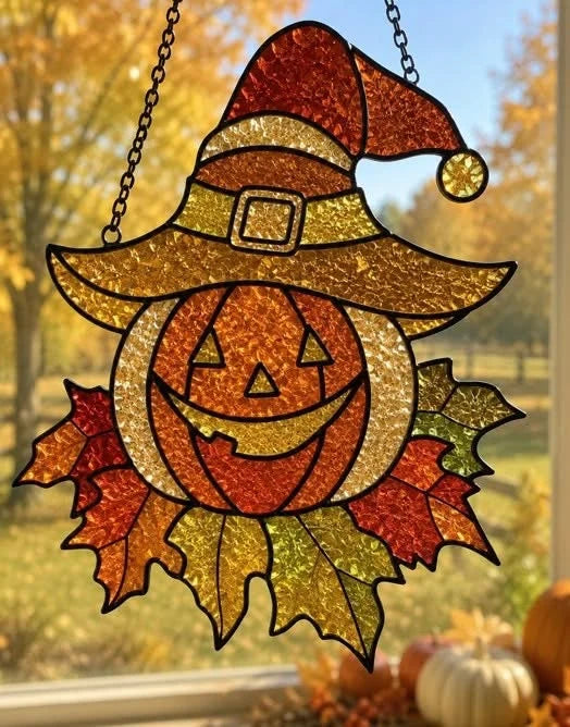Fall Crushed Glass Suncatcher Class