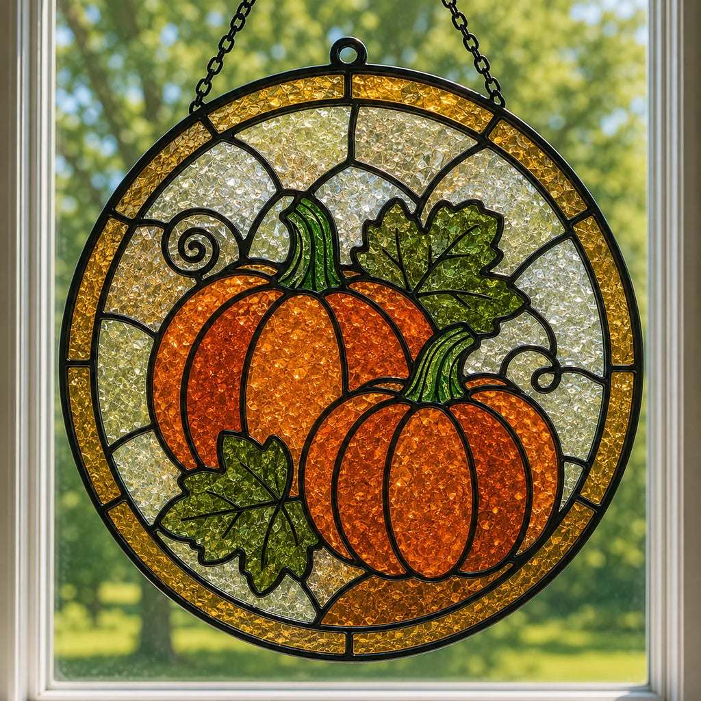 Fall Crushed Glass Suncatcher Class