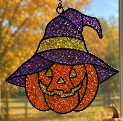 Fall Crushed Glass Suncatcher Class