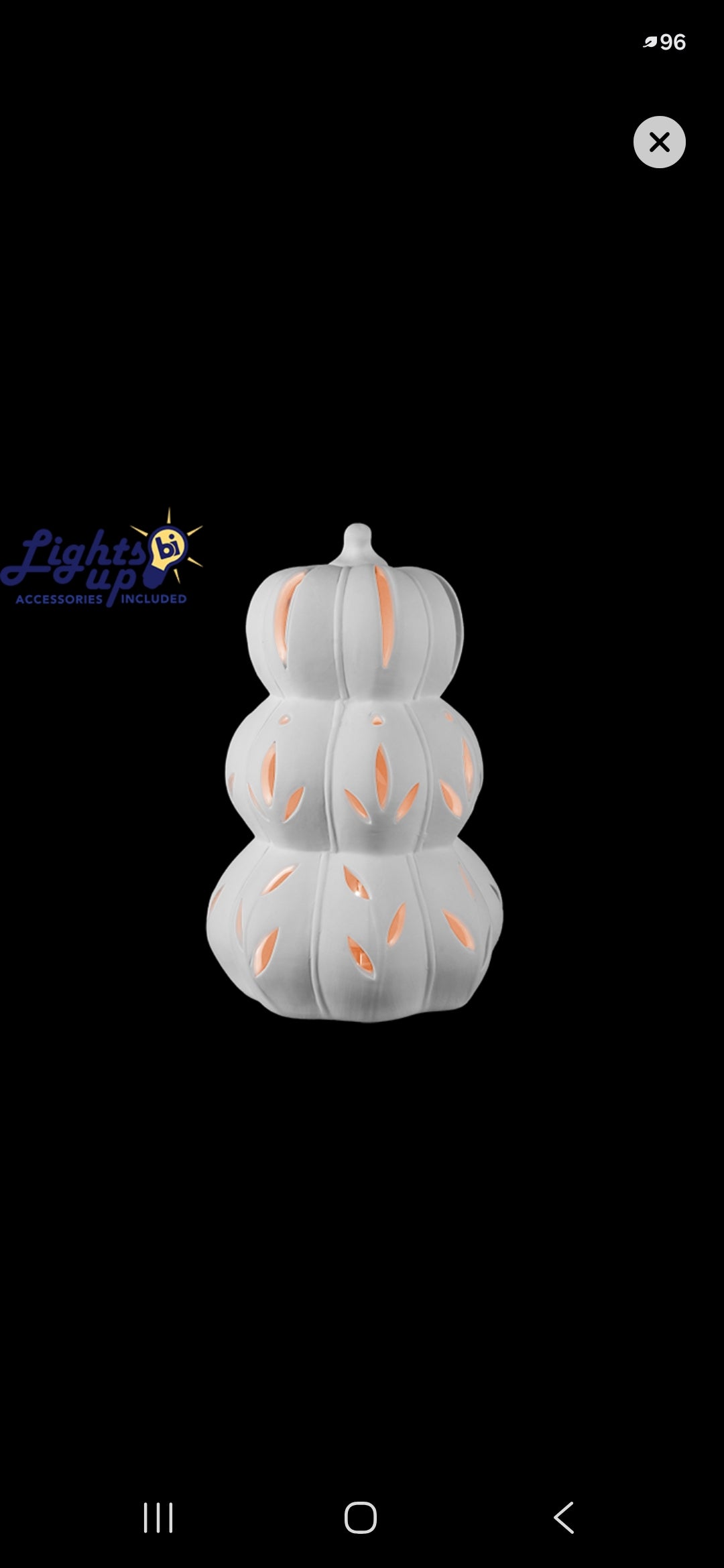 Lighted Fall ceramics