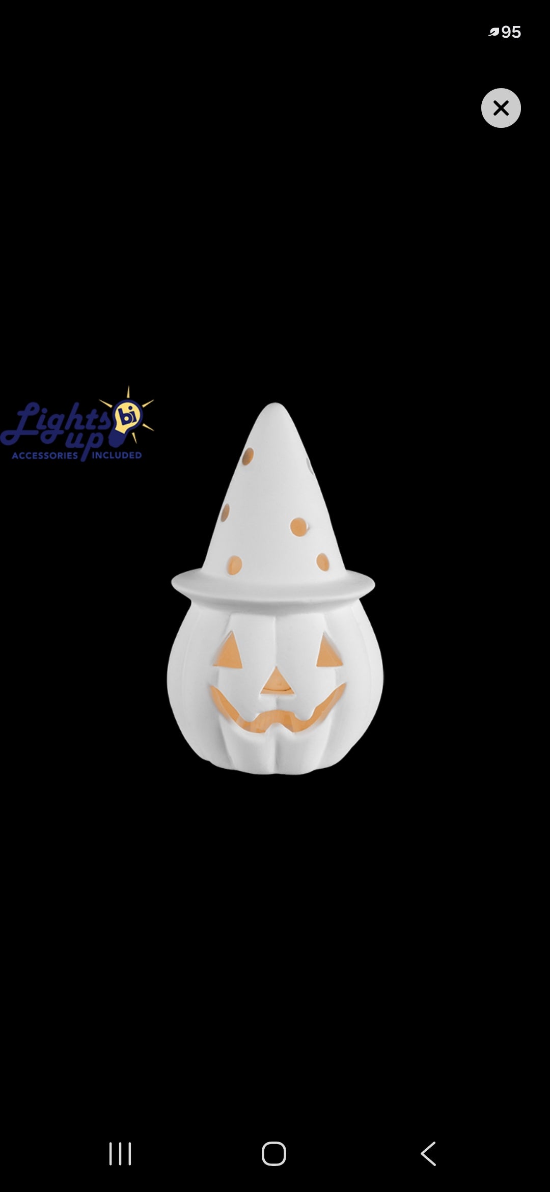 Lighted Fall ceramics